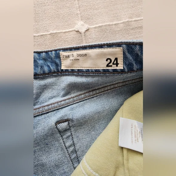 rag & bone The Dre Low‑Rise Shortie Denim Shorts Size 24 Light Wash NWT - Picture 4 of 10